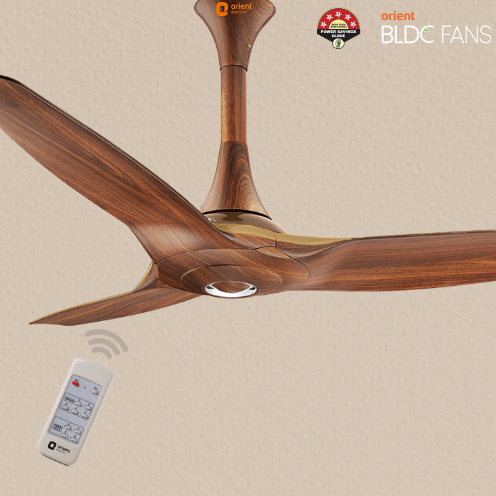 Orient Aeroquiet BLDC Ceiling Fan - Wooden Finish